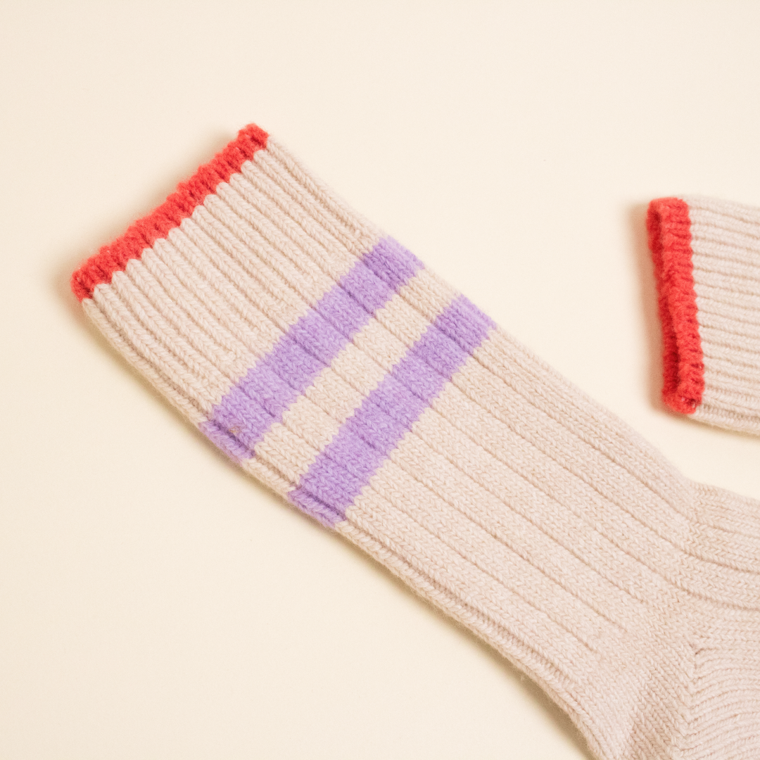 Knitted Wool Socks Striped