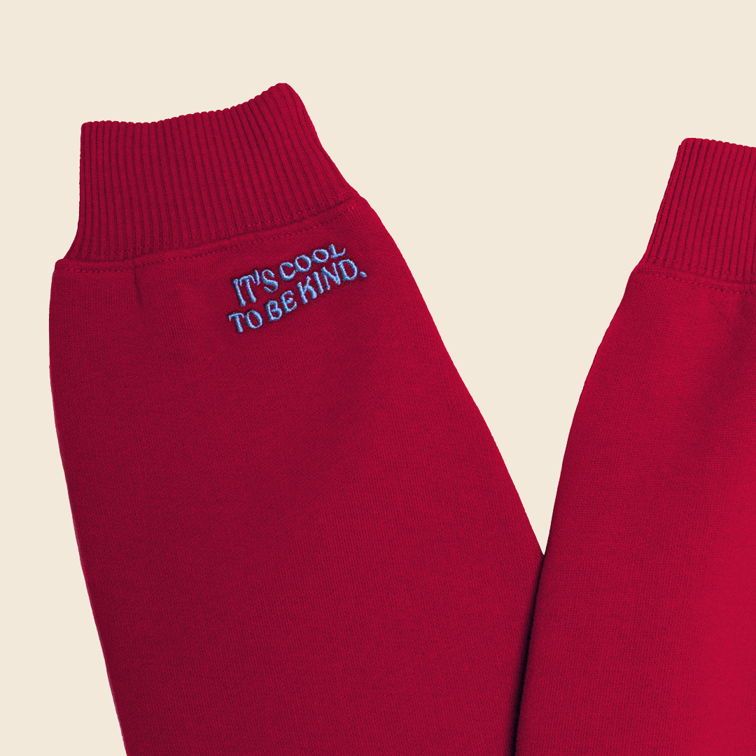 Kindness Sweater aus Bio-Baumwolle in Bordeaux