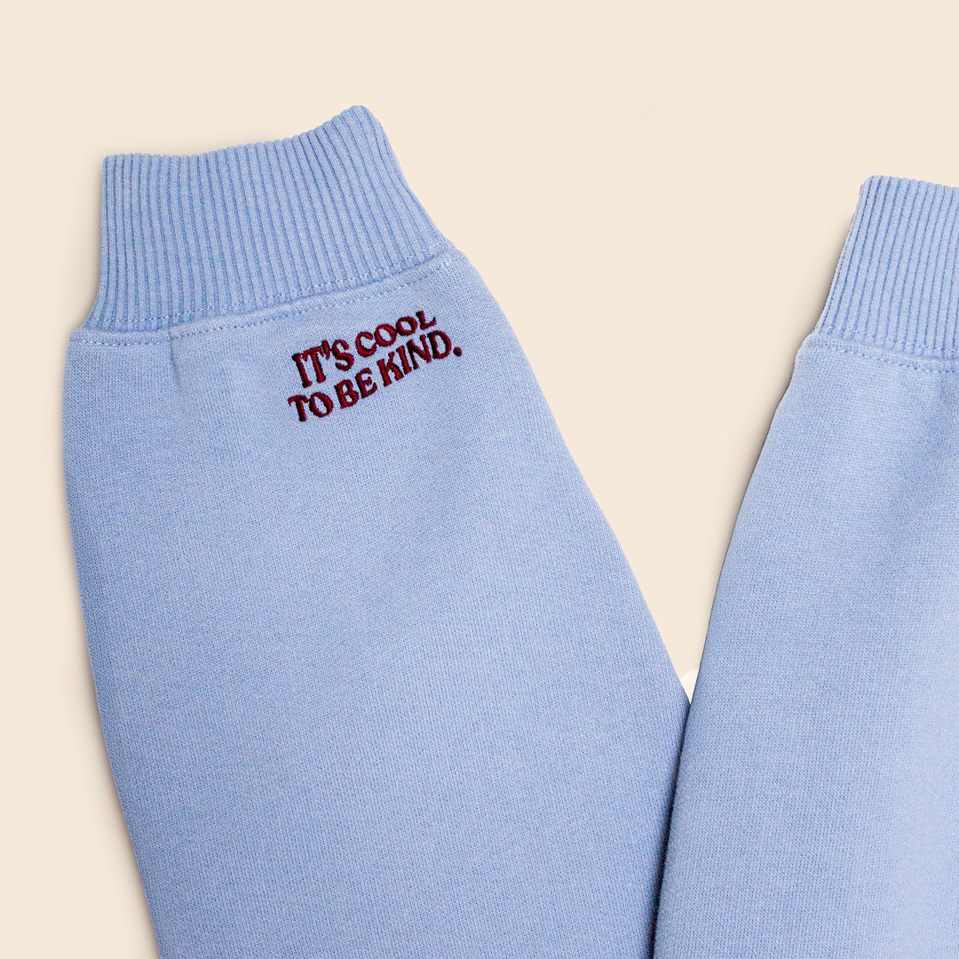 Kindness Sweater aus Bio-Baumwolle in Eisblau