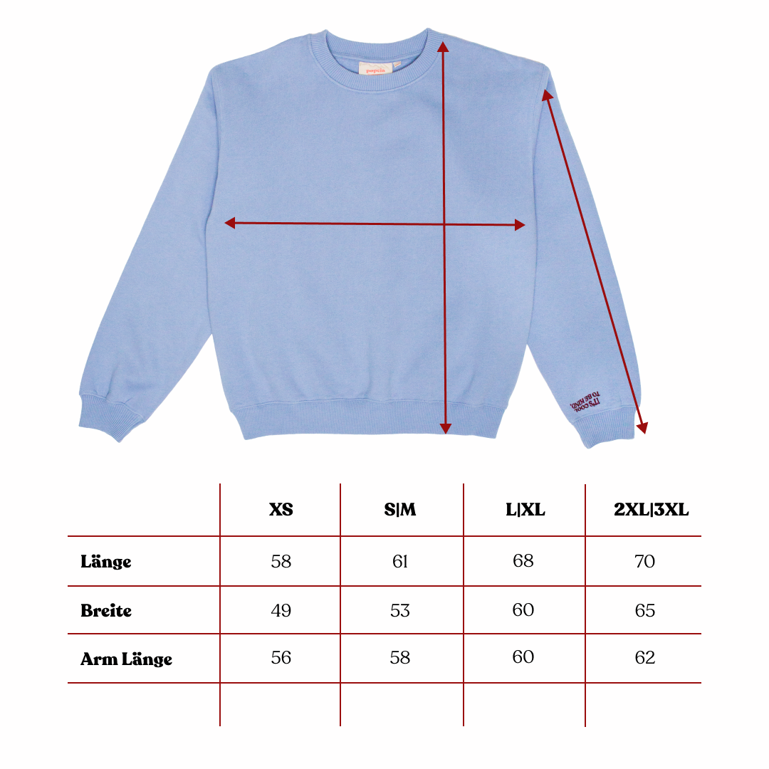 Kindness Sweater aus Bio-Baumwolle in Eisblau