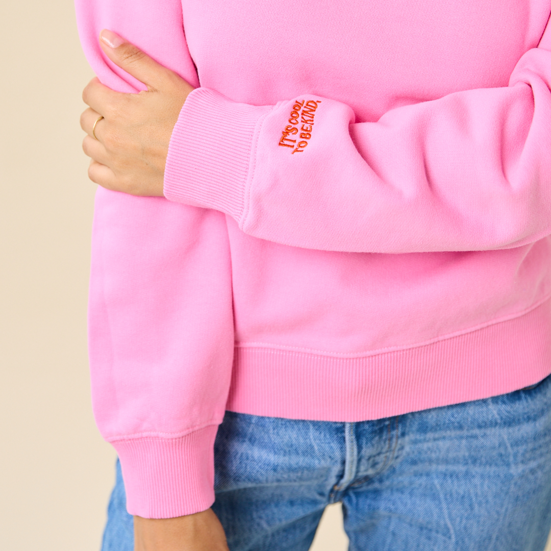 Kindness Sweater aus Bio-Baumwolle in Pink