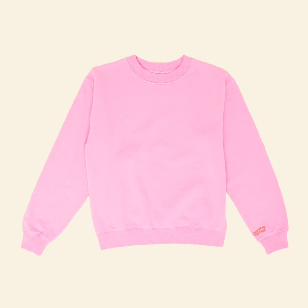 Kindness Sweater aus Bio-Baumwolle in Pink