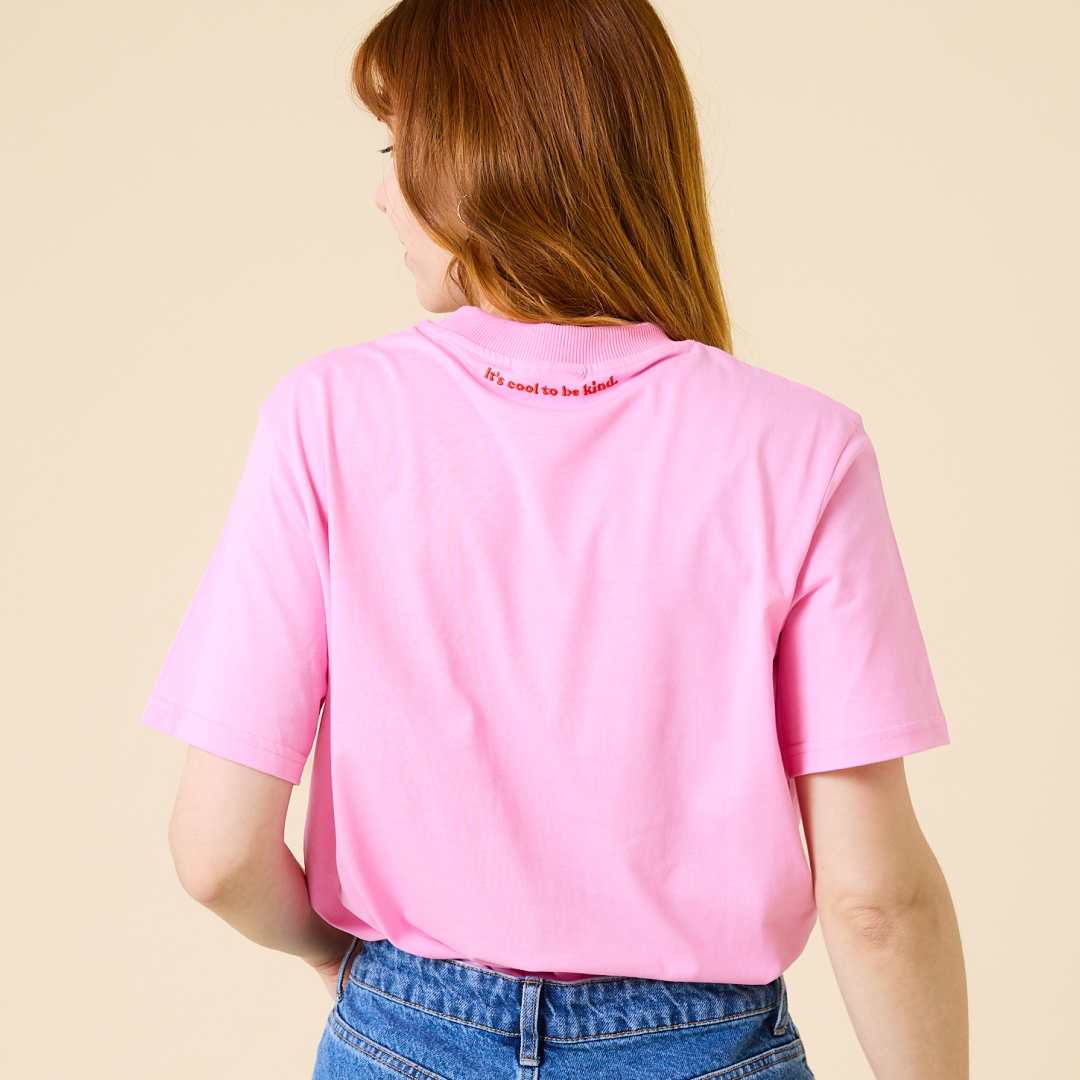 T-Shirt aus Bio-Baumwolle in Pink