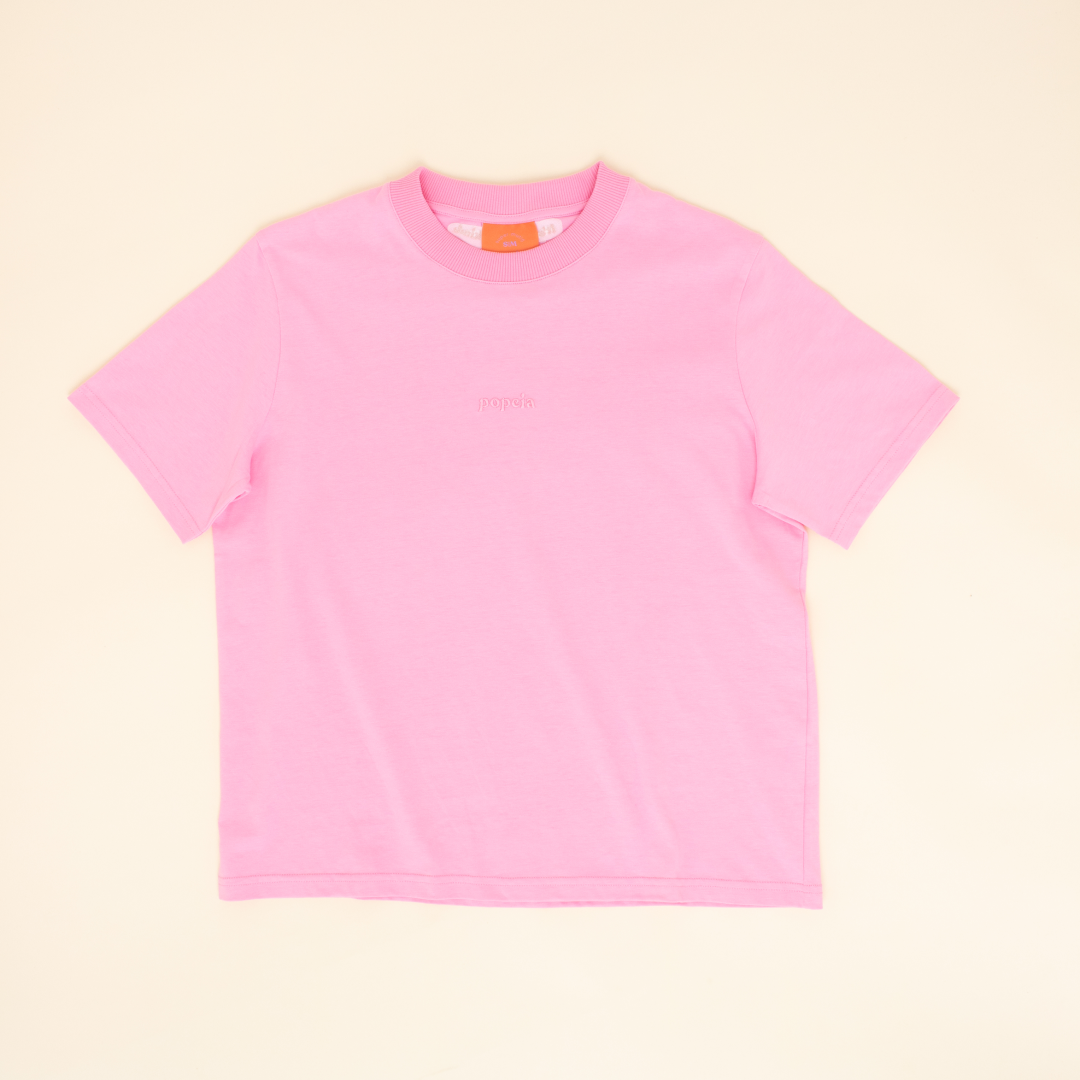 ‍T-Shirt aus Bio-Baumwolle in Pink (100% off)