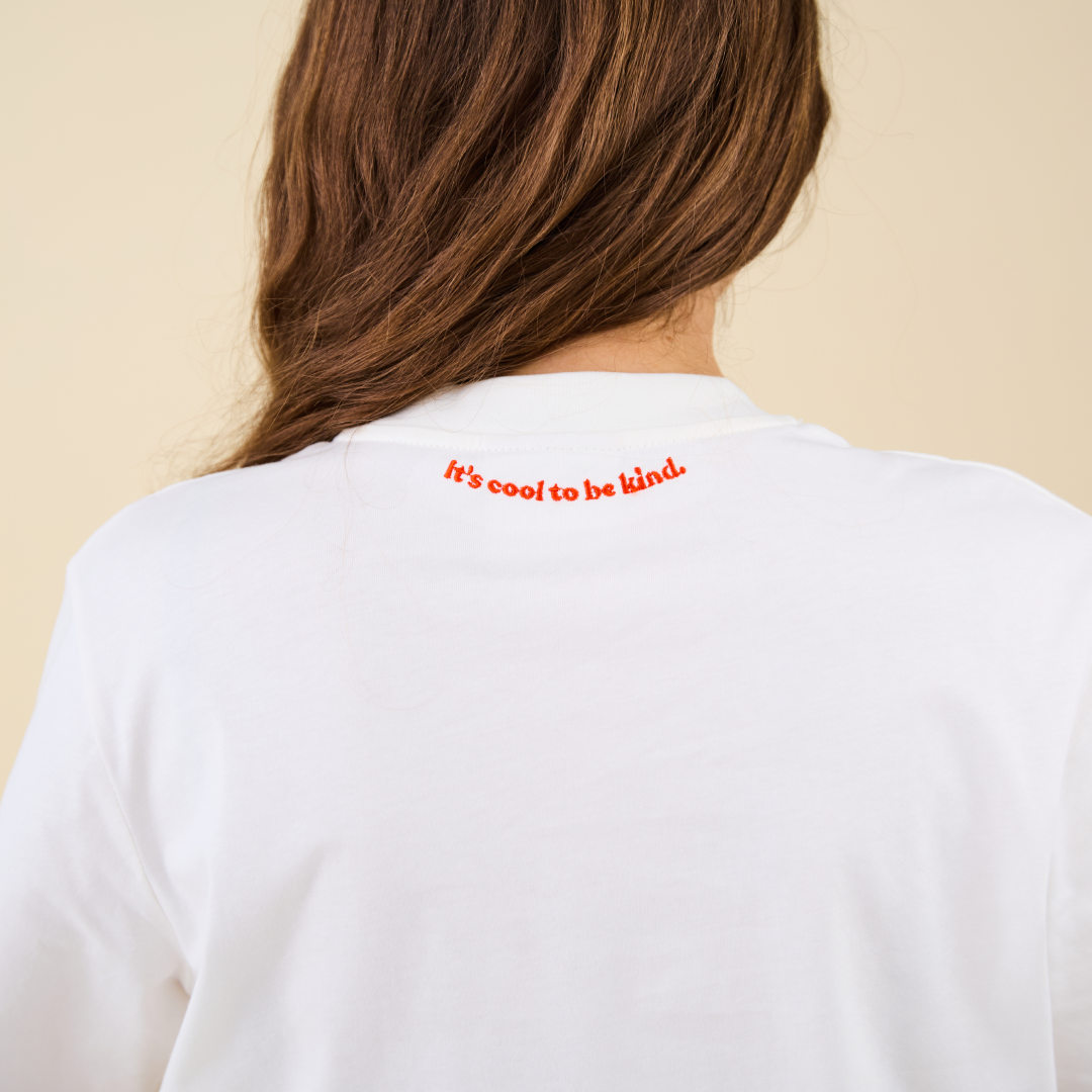T-Shirt aus Bio-Baumwolle in Off-White