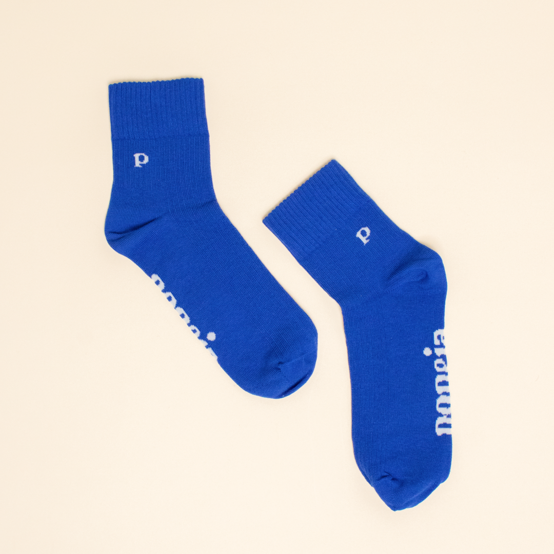 The Casual - Organic Cotton Ankle Socks in Blue