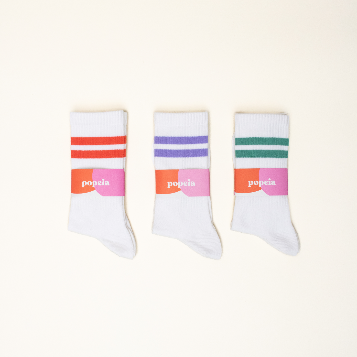 The Tennis 3er-Set: Weiße Socken aus Bio-Baumwolle