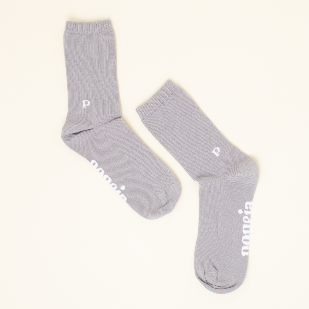 ‍The Casual - Socken aus Bio-Baumwolle in Grau (100% off)