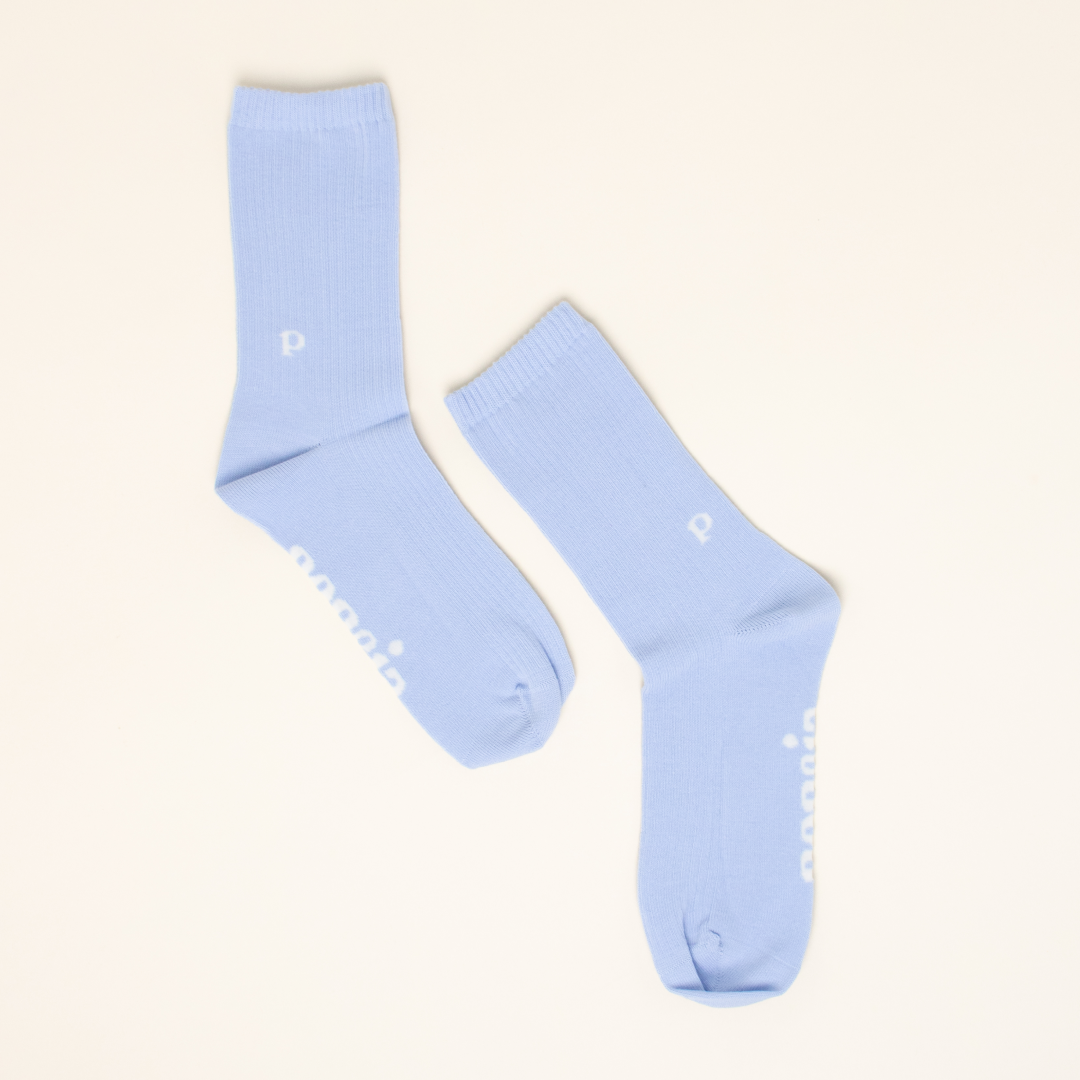 ‍The Casual - Socken aus Bio-Baumwolle in Hellblau (100% off)