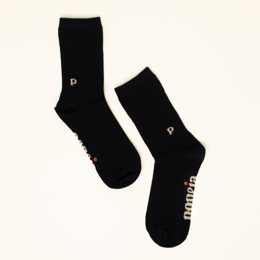 The Casual organic cotton socks in black