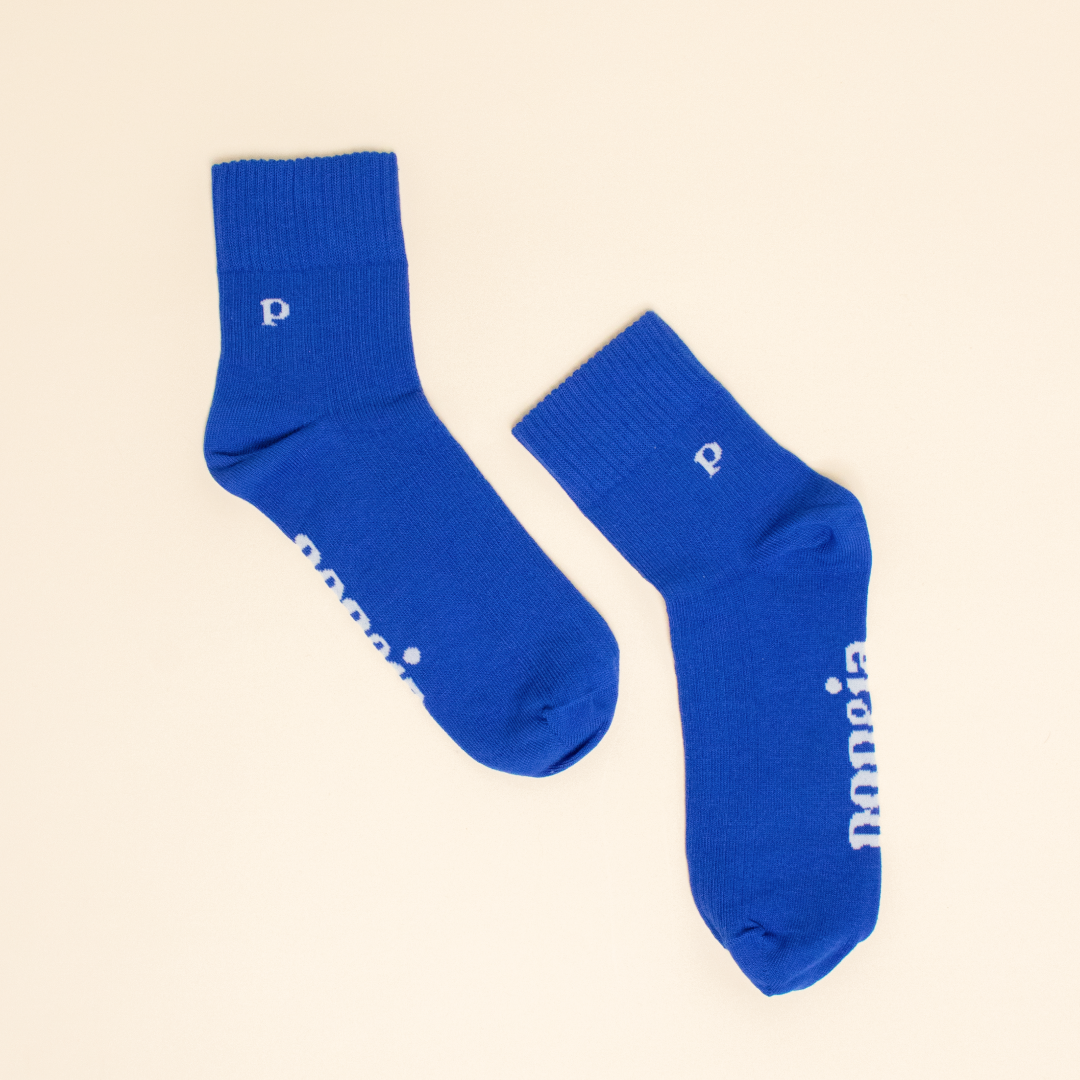 ‍The Casual - Ankle Socken aus Bio-Baumwolle in Königsblau (100% off)