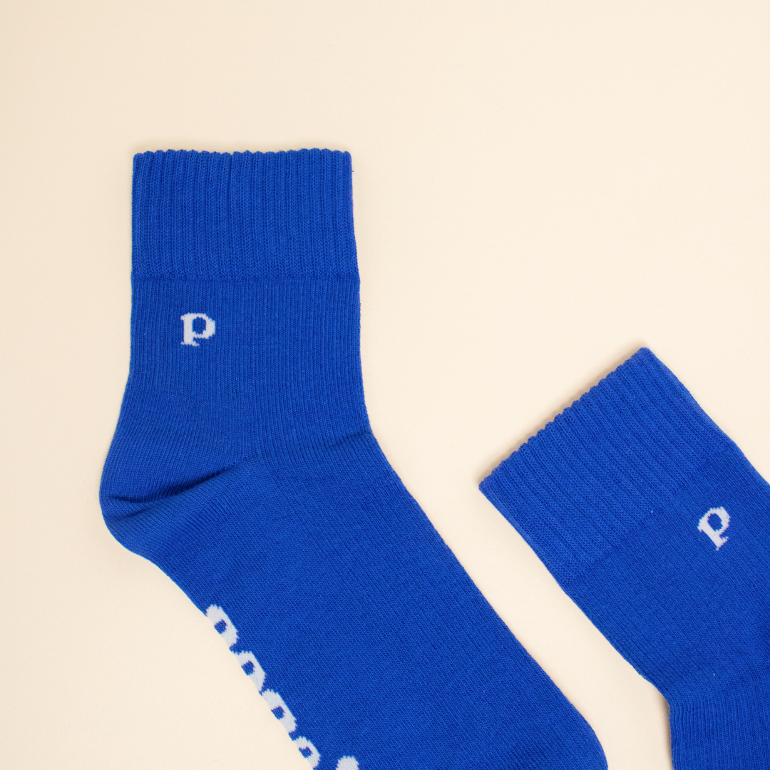 The Casual - Organic Cotton Ankle Socks in Blue