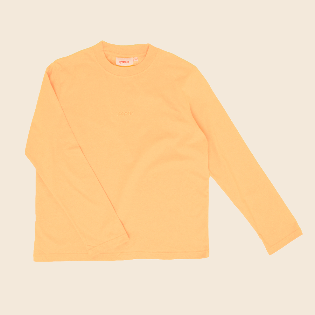 Organic Cotton Long Sleeve Shirt in Apricot