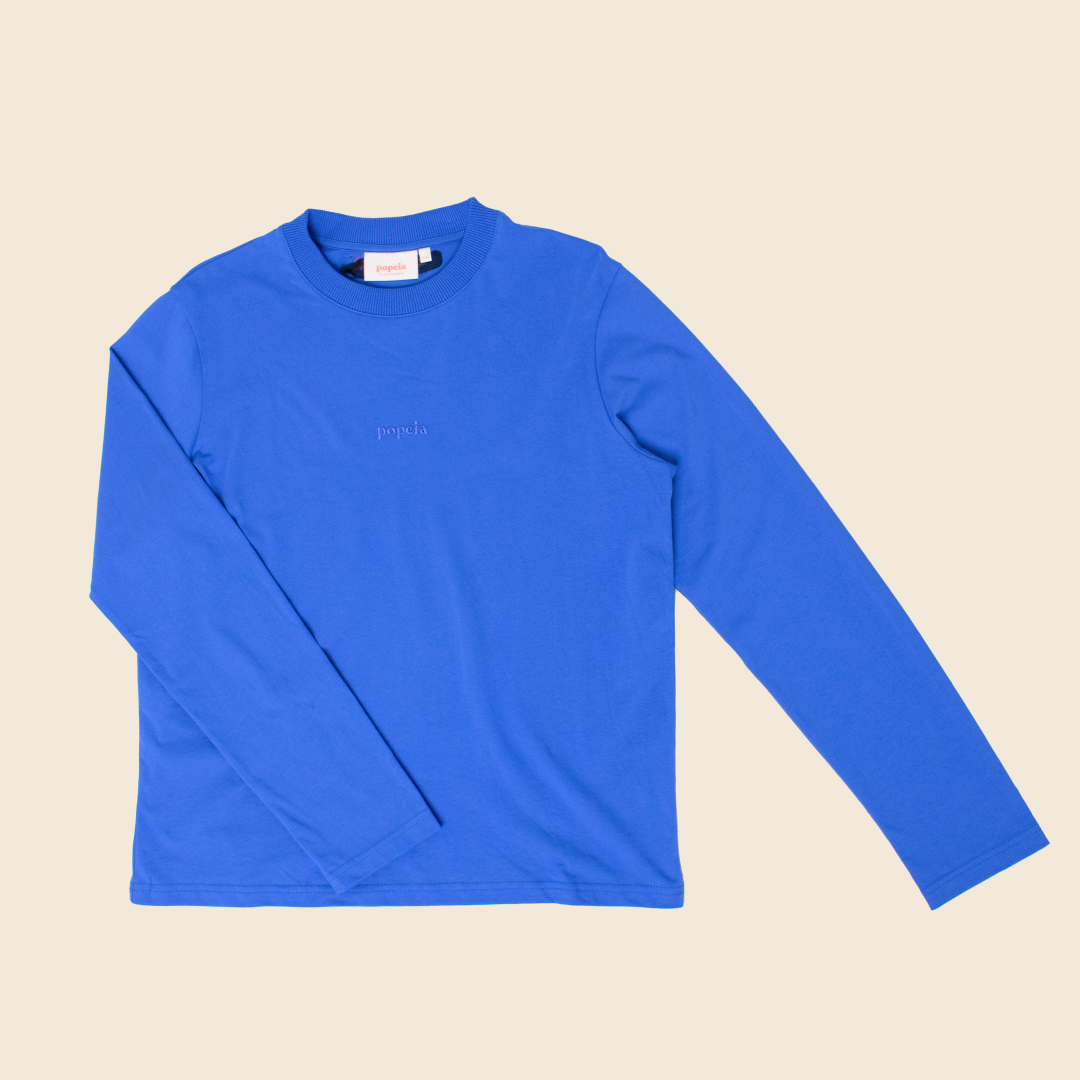 Organic Cotton Long Sleeve Shirt in Royal Blue