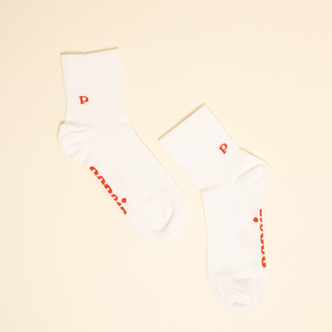 ‍The Casual - Ankle Socken aus Bio-Baumwolle in Off-White (100% off)