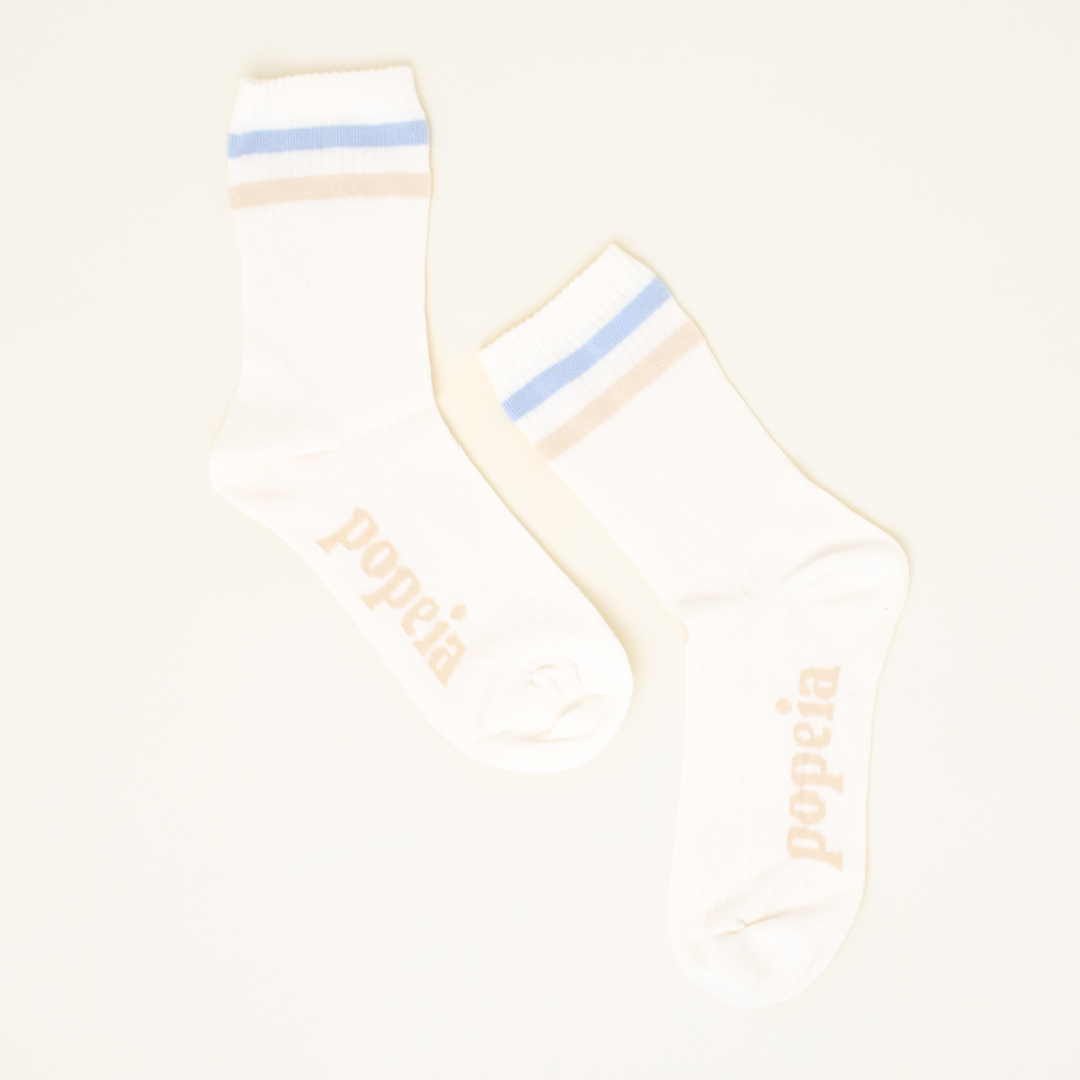 The Sporty - Organic Cotton Socks in Light Blue