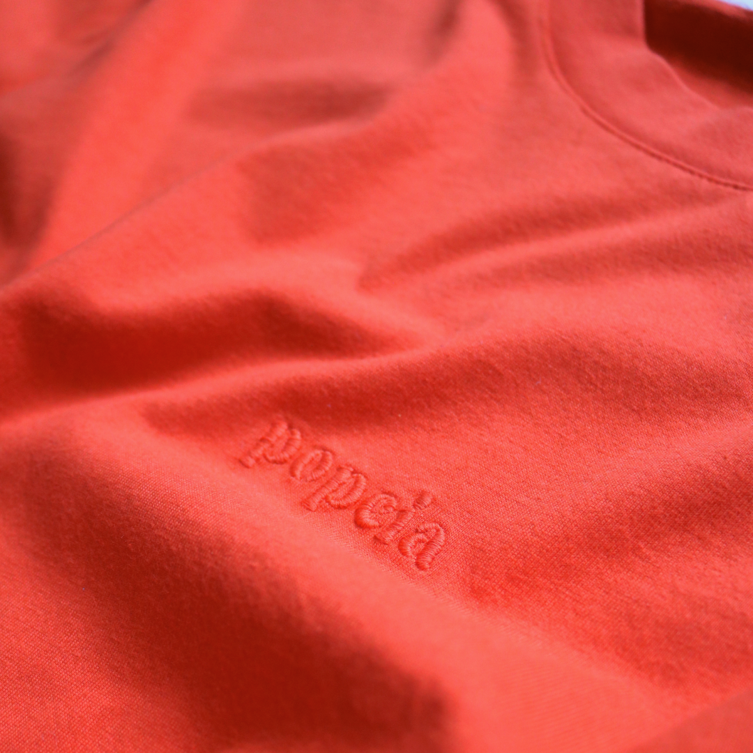 T-Shirt aus Bio-Baumwolle in Rot