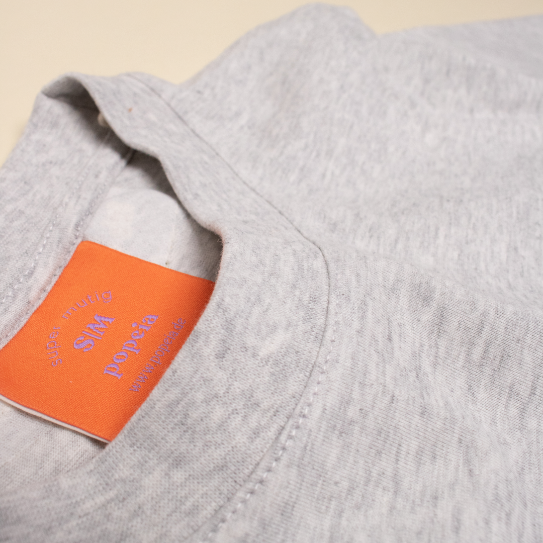 Long-sleeved shirt made from organic cotton in grey