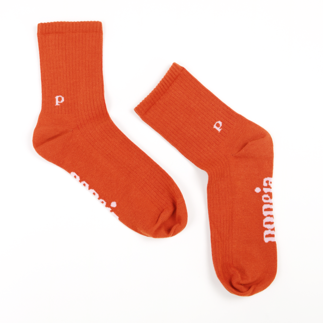 The Casual - Socken aus Bio-Baumwolle in Pumpkin Orange