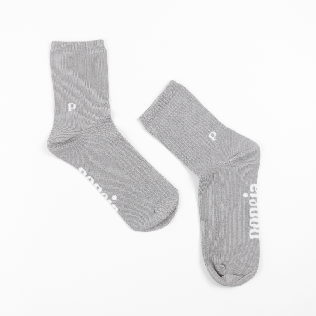 The Casual - Socken aus Bio-Baumwolle in Grau