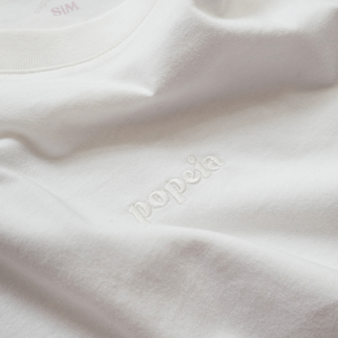 Langarmshirt aus Bio-Baumwolle in Off-White | V-Shirts