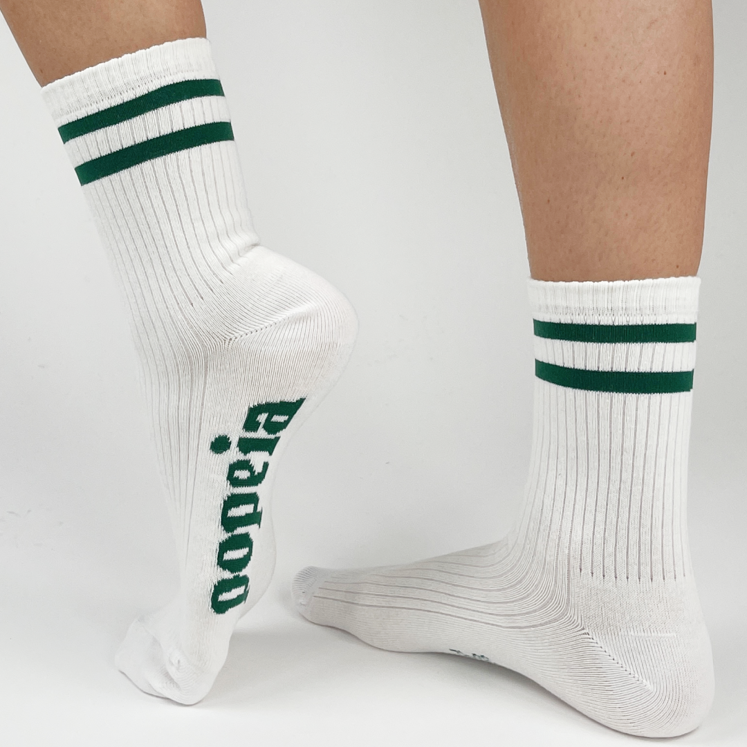 The Sporty - Organic Cotton Socks in Green