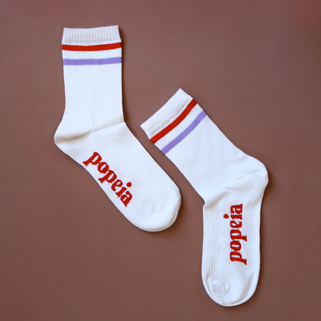 The Sporty Set: Weiße Socken aus Bio-Baumwolle